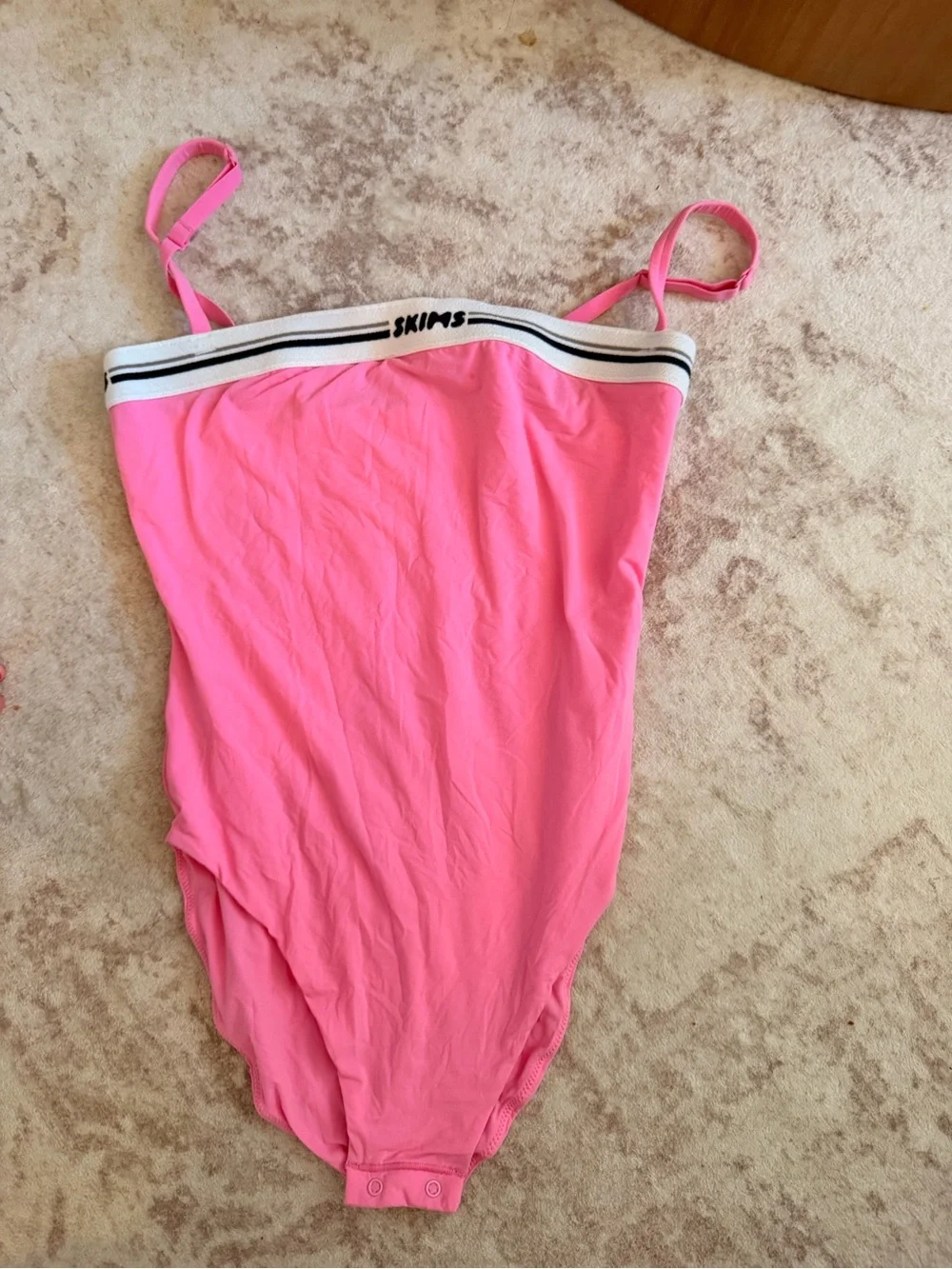 SKIMS Pink Tennis Skirt (M) with Matching Bodysuit (S)